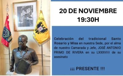 20 NOVIEMBRE 2024: MISA TRADICIONAL POR JOSÉ ANTONIO